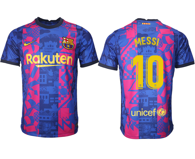 Cheap Men 2021-2022 Club Barcelona blue training suit aaa version 10 Soccer Jerseys